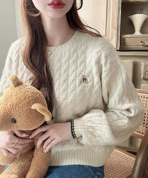 「Meiru」 長袖ニット - ブルー系その他2 レディース_画像7