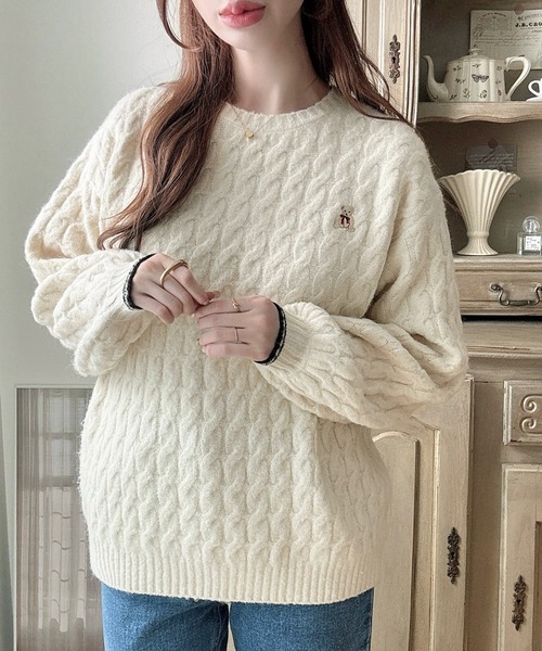 「Meiru」 長袖ニット - ブルー系その他2 レディース_画像8