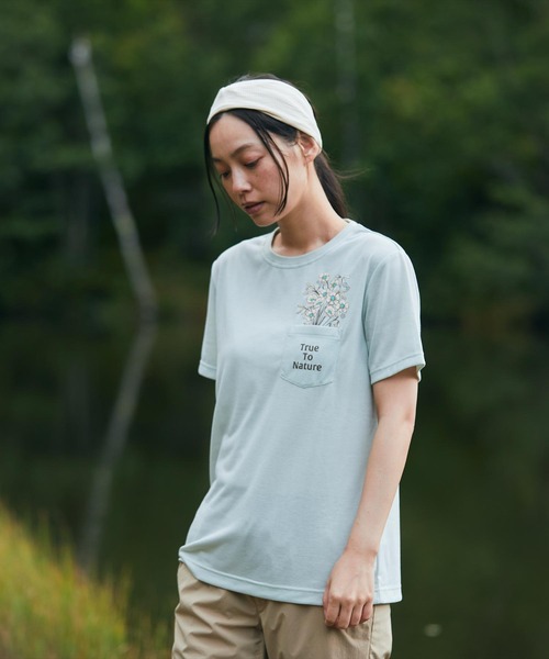 【未使用訳アリ】定価3.9万円 G/FORE レディース 半袖 Tシャツ Foxfire（フォックスファイヤー） tシャツ 半袖 TSポケットブーケT