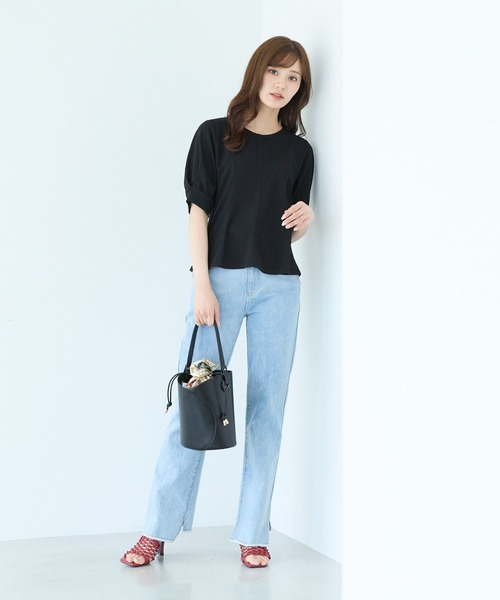 Andemiu tシャツ ペプラムカットソー495659 レディース