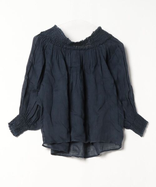 「MUSE de Deuxieme classe」 長袖ブラウス - ネイビー レディース MUSE de Deuxieme Classe 「MUSE classe」 長袖ブラウス