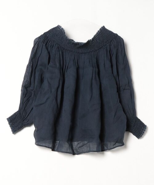 「MUSE de Deuxieme classe」 長袖ブラウス - ネイビー レディース MUSE de Deuxieme Classe 「MUSE classe」 長袖ブラウス