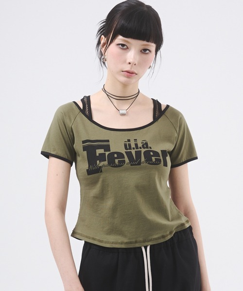 DAIYA（ダイヤ） tシャツ メッシュドッキングプリントTシャツ