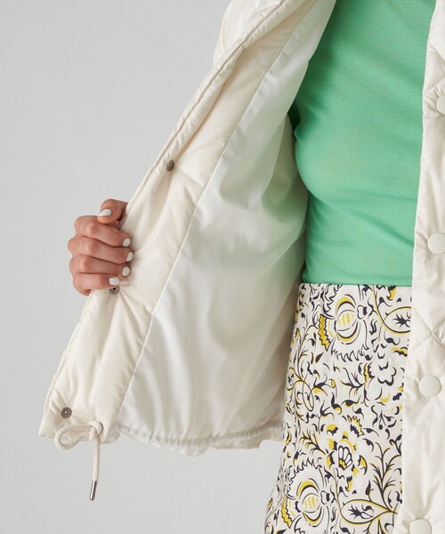 マカフィー MACPHEE ノーカラーダウンコート ジャケット　36 白 楽天市場】【SALE／50%OFF】ポリエステルコットンダウン ノーカラー