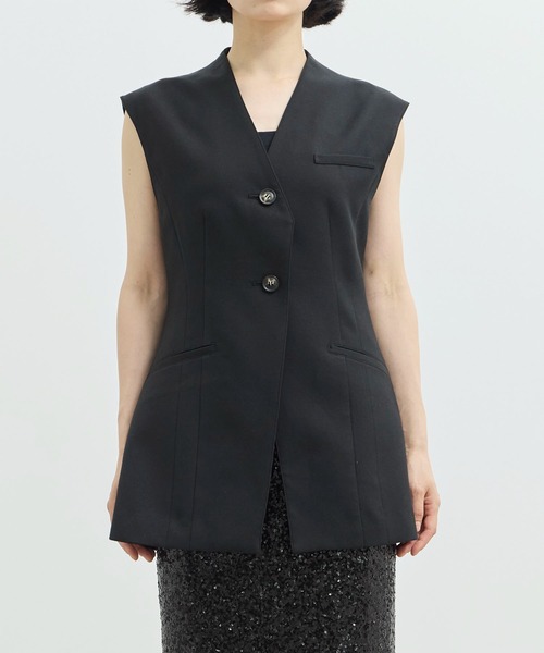 ベスト ジレ 「AKIRANAKA/アキラナカ」EX.V Neck Gilet/別注Vネックジレベスト レディース AKIRANAKA ベスト ジレ 「AKIRANAKA/アキラナカ」EX.V Neck