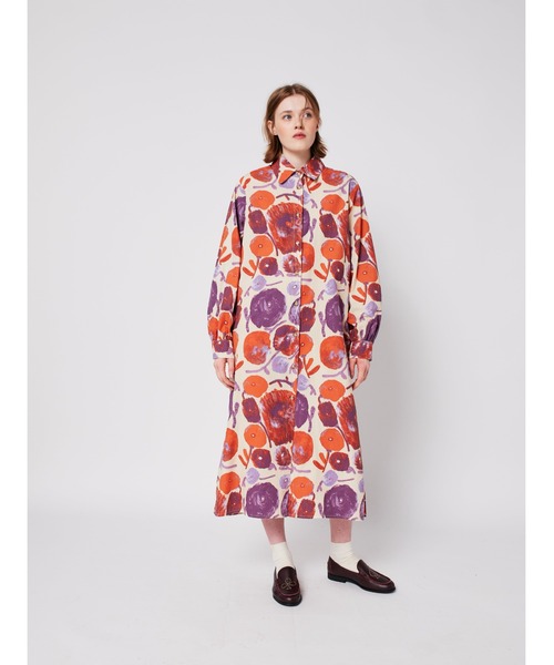 BOBO CHOSES（ボボショーズ） ワンピース Dahlia pattern shirt dress