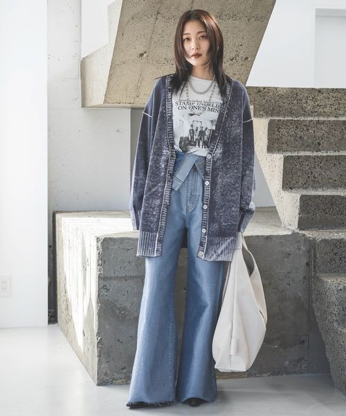 JEANASIS（ジーナシス） ニットカーディガン FREE ピンク系その他