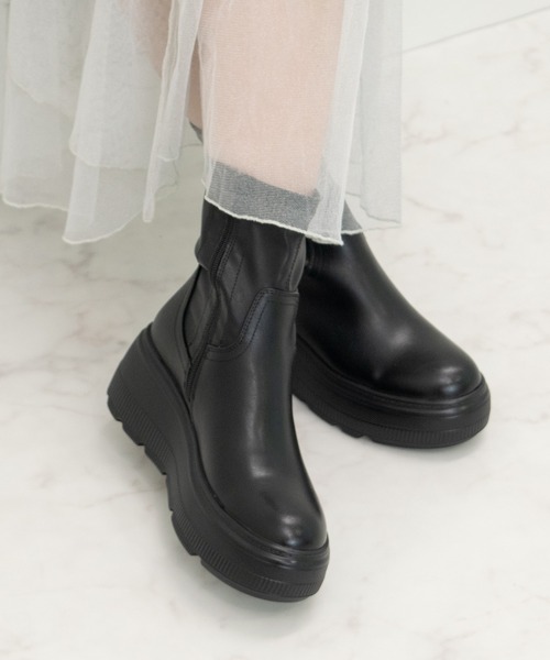Bridget Birkin  ブリジットバーキン 黒色 ブーツ ２３cm ブリジット バーキン Bridget Birkin サイドジップレインブーツ