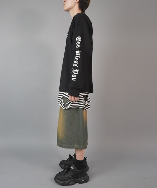 「SPINNS」 デニムハーフパンツ M ブラック系その他 メンズ_画像7