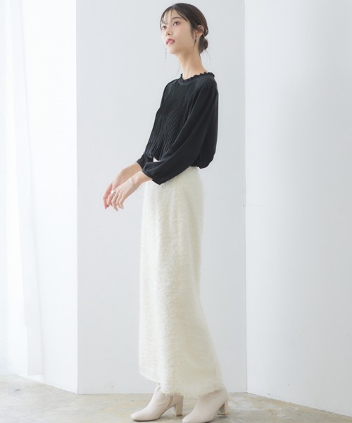 「RIRIYANO」 7分袖ブラウス MEDIUM ネイビー レディース_画像8