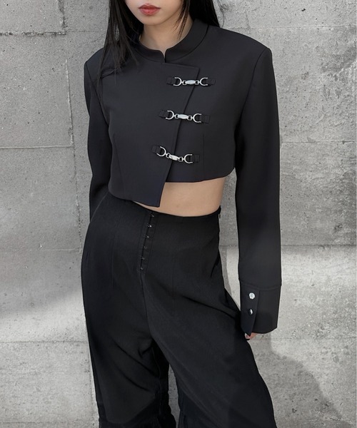 LVEU. コート アウター 「LVEU.」フックデザインアシメジャケット