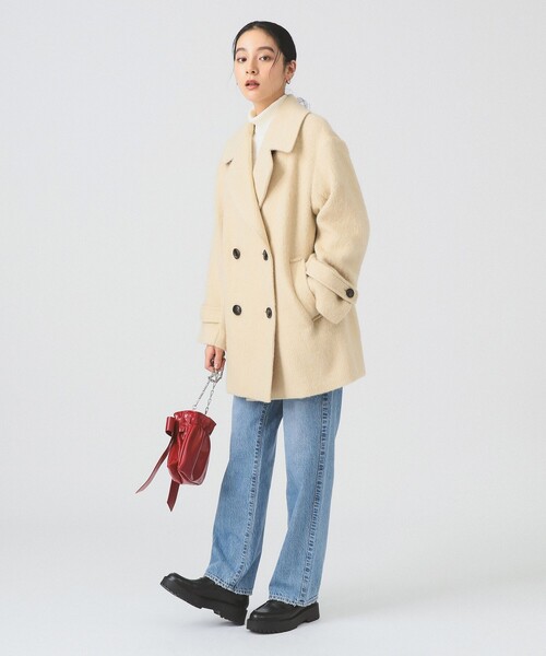 Ray BEAMS（レイ ビームス） コート アウター シャギー ダブル ハーフ