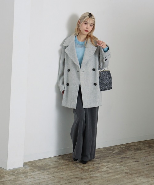 shaggy half coat / シャギーハーフコート（その他アウター）｜MUHET