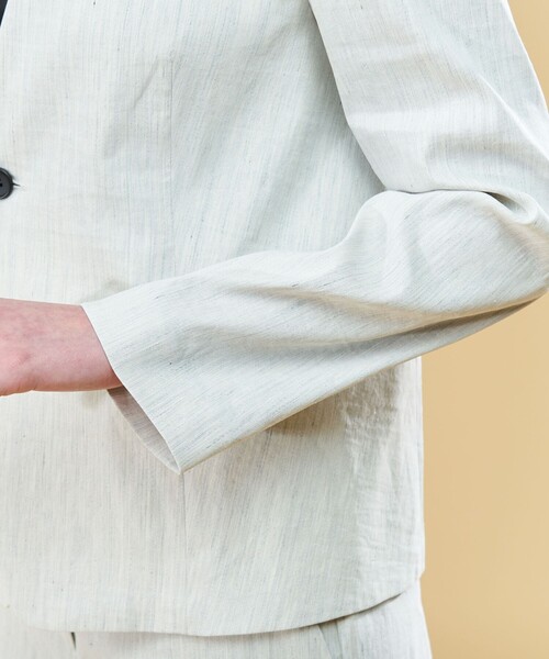 「DES PRES」 ノーカラージャケット 34 グレー レディース_画像10