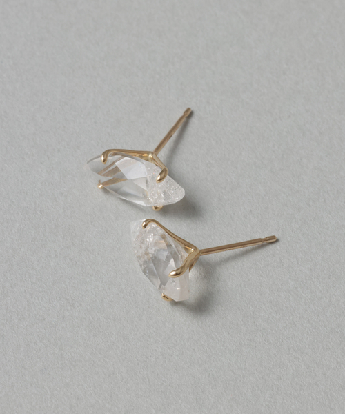 ピアス クラッシュクォーツピアス K10（両耳） レディースの画像
