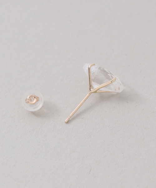ピアス クラッシュクォーツピアス K10（両耳） レディースの画像