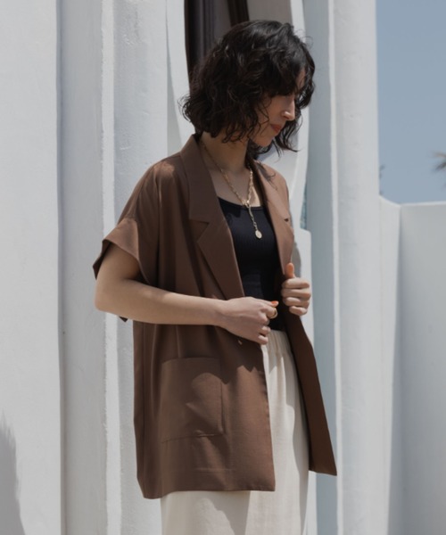 「DOUX ARCHIVES」 テーラードジャケット FREE アイボリー レディース_画像7