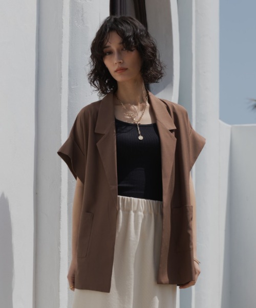 「DOUX ARCHIVES」 テーラードジャケット FREE アイボリー レディース_画像8