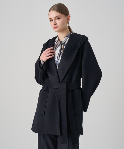 ANAYI（アナイ） コート アウター カシミヤ混フードガウンコート