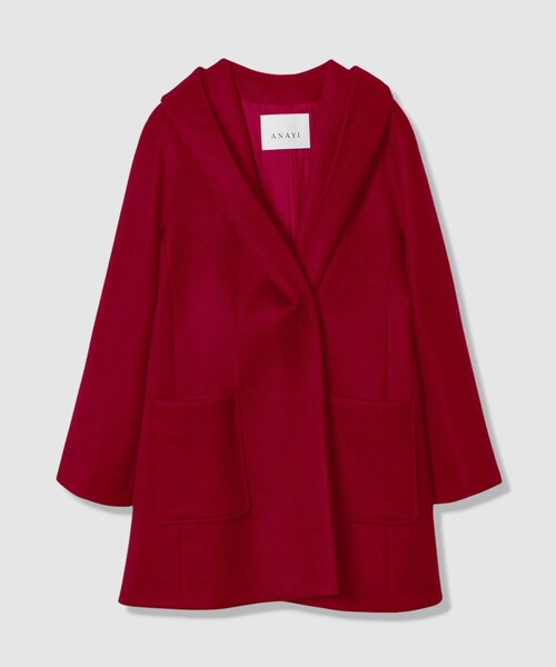 ANAYI（アナイ） コート アウター カシミヤ混フードガウンコート