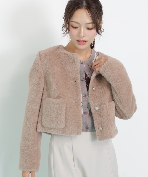 JILL by JILLSTUART - 新品 JILL by JILLSTUART ノーカラージャケット JILL by JILL STUART（ジルバイジルスチュアート） ジャケット ノー