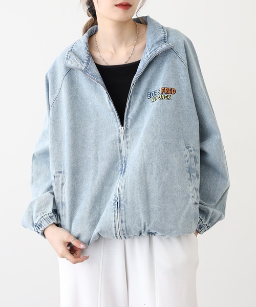 NEW JACK×A.T.C 襟付きデニムジャケット　サックス/L 韓国 デニム in the attic（インジアティック） コート ジャケット NEW JACK ハート