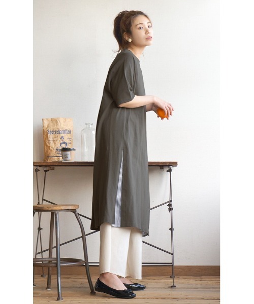 「e-zakkamania stores」 半袖ワンピース フリー ライトベージュ レディース_画像5