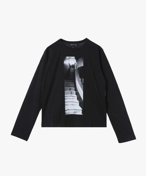 agnes b.（アニエスベー） tシャツ フォトプリント コットン 長袖 T