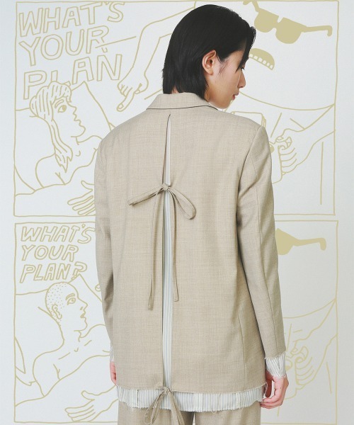 ジャケット テーラードジャケット 「soduk」invisible zip jacket レディースの画像