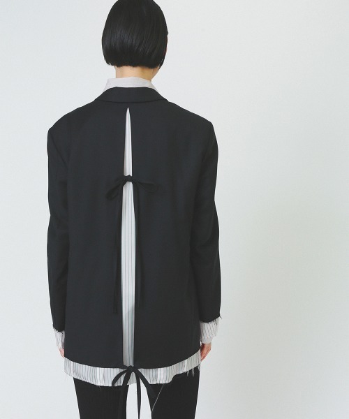 ジャケット テーラードジャケット 「soduk」invisible zip jacket レディースの画像