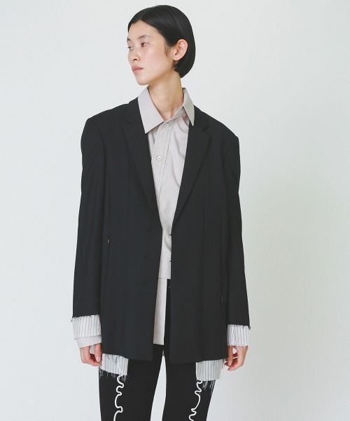 ジャケット テーラードジャケット 「soduk」invisible zip jacket レディースの画像