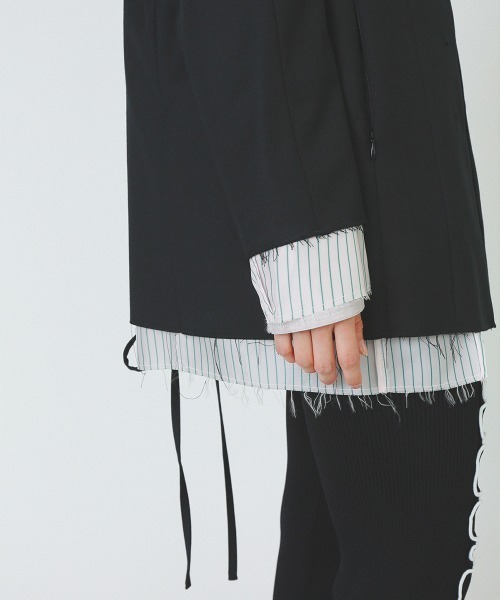 ジャケット テーラードジャケット 「soduk」invisible zip jacket レディースの画像