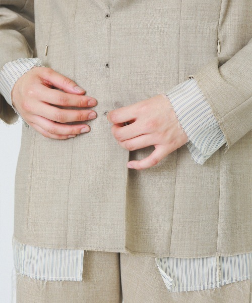ジャケット テーラードジャケット 「soduk」invisible zip jacket レディースの画像
