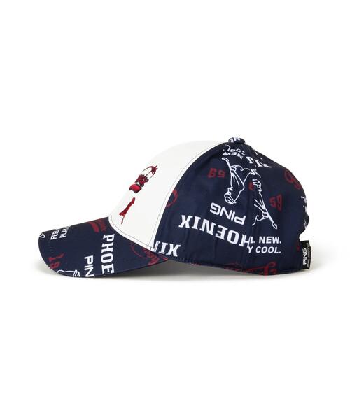 PING（ピン） キャップ 帽子 「PING APPAREL」Mr.PING総柄プリント
