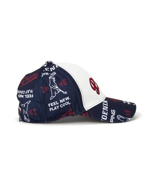 PING（ピン） キャップ 帽子 「PING APPAREL」Mr.PING総柄プリント