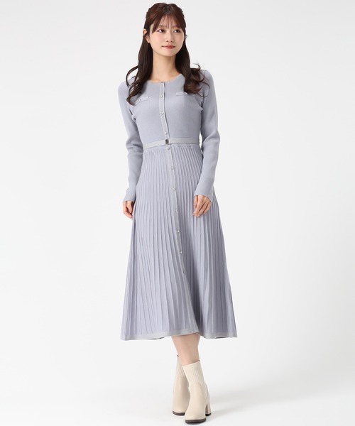 最新作超希少Radyシャツニットワンピース新品未使用未開封Ｍサイズ 大きいサイズ》華やかプリーツ今どきモードニットワンピース《M