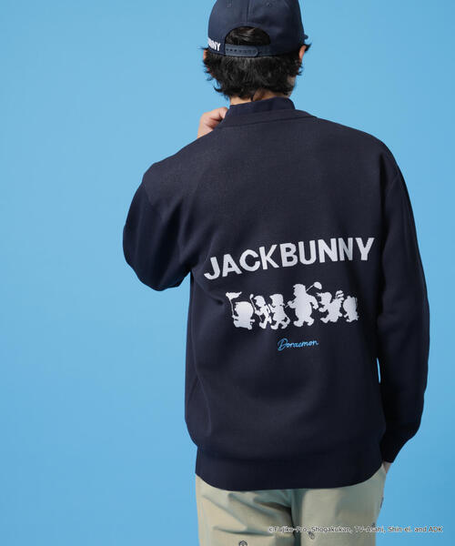 セーター ニット 「Jack Bunny!!」「ドラえもん」ダブルジャガードクルーネックニットプルオーバー メンズの画像