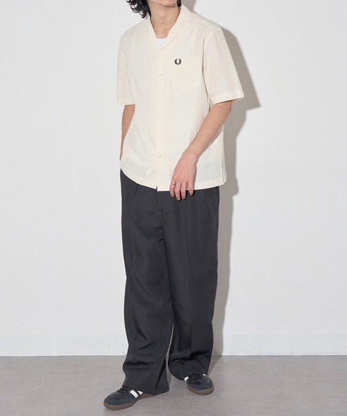 ※半兵衛※パンツ&フレッドペリーシャツ FRED PERRY（フレッドペリー） シャツ 半袖 「FRED PERRY」SEERSUCKER