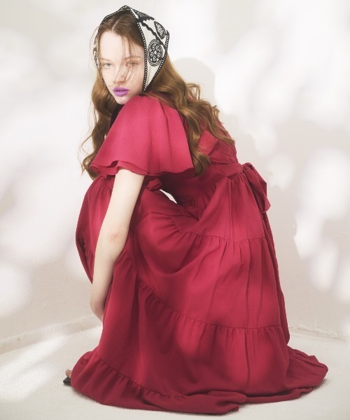 「AND COUTURE」 半袖ワンピース FREE オフホワイト レディースの画像