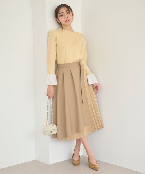 「Feroux」 長袖ニット F イエロー レディース_画像2