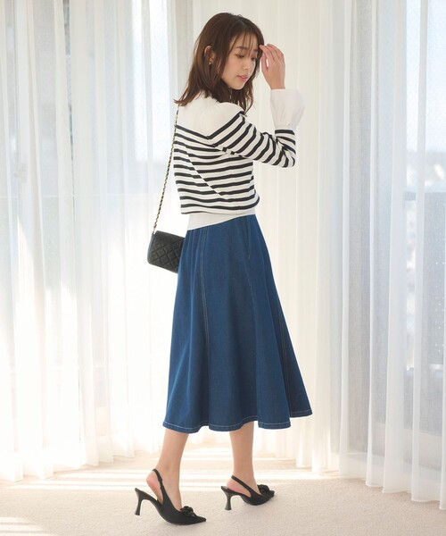 「Feroux」 長袖ニット F イエロー レディース_画像8