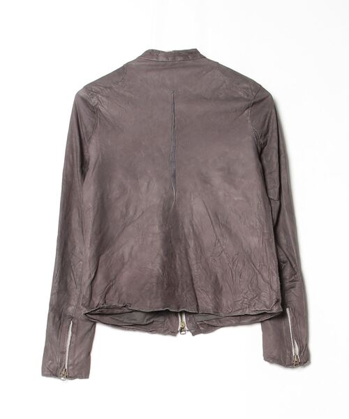 「sisii」 レザーブルゾン X-SMALL グレー レディース_画像2