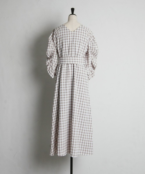 「&. NOSTALGIA」 7分袖ワンピース M ブラック レディース_画像5