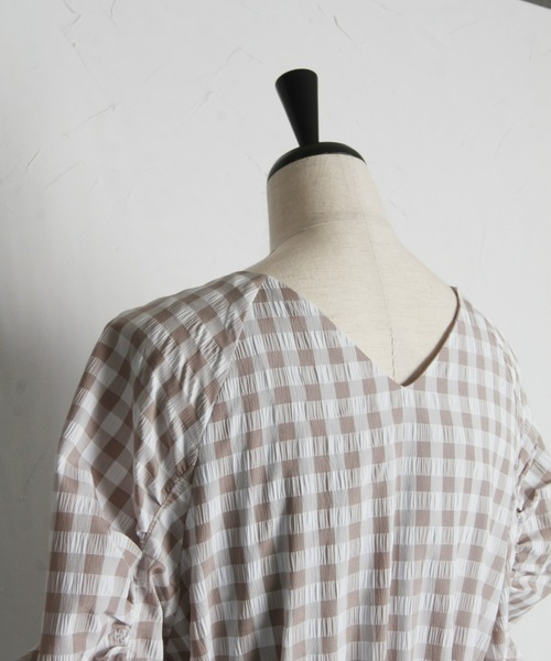 「&. NOSTALGIA」 7分袖ワンピース M ブラック レディース_画像6