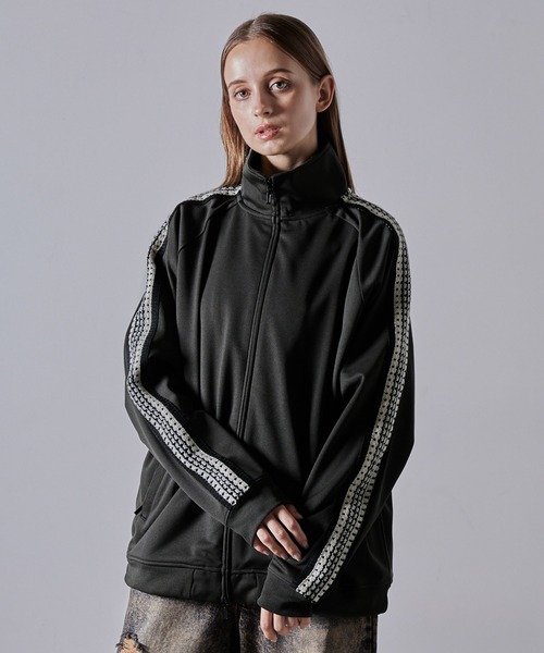 「CLEL」 ジャージブルゾン S ブラック メンズ_画像3