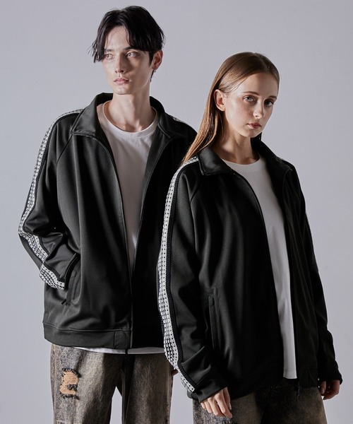 「CLEL」 ジャージブルゾン S ブラック メンズ_画像8