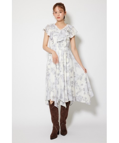 「rienda」 半袖ワンピース SMALL ブラウン系その他 レディース_画像3