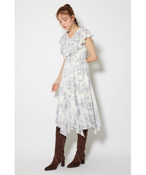 「rienda」 半袖ワンピース SMALL ブラウン系その他 レディース_画像4