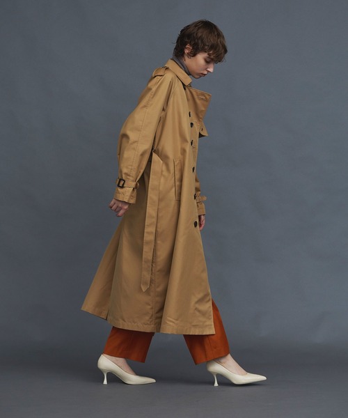 「N.O.R.C by the line」 トレンチコート M キャメル レディース_画像9