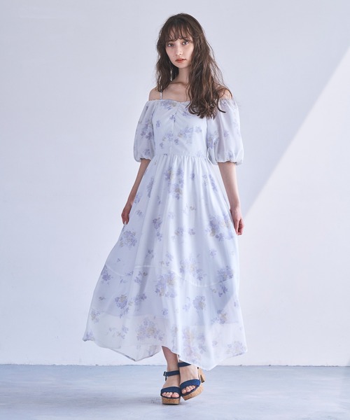 「31 Sons de mode」 半袖ワンピース S オフホワイト レディースの画像